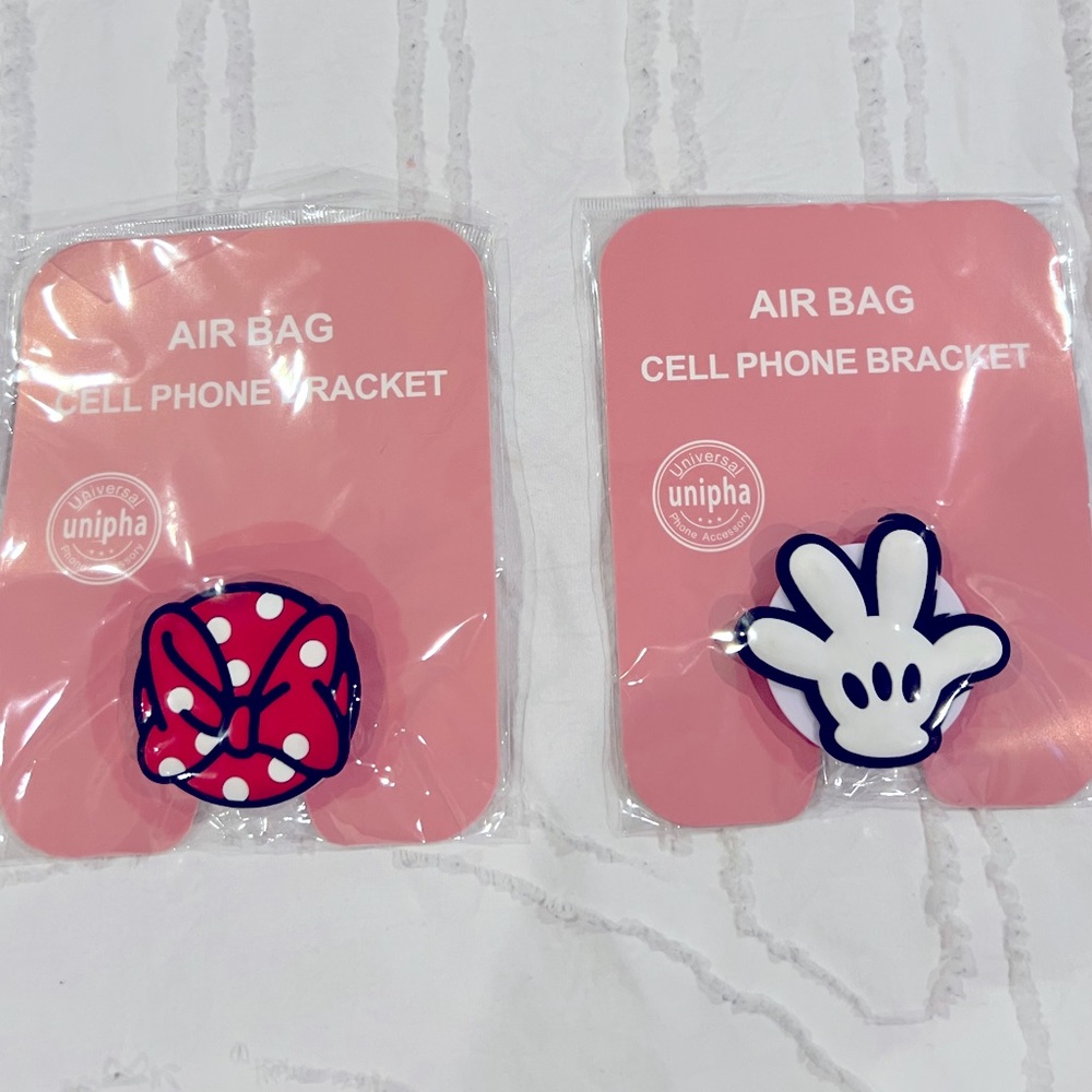 Minnie Bow & Mickey Glove Pop Socket Set